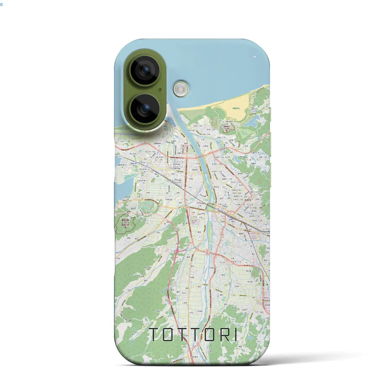 【鳥取（鳥取県）】地図柄iPhoneケース（バックカバータイプ）