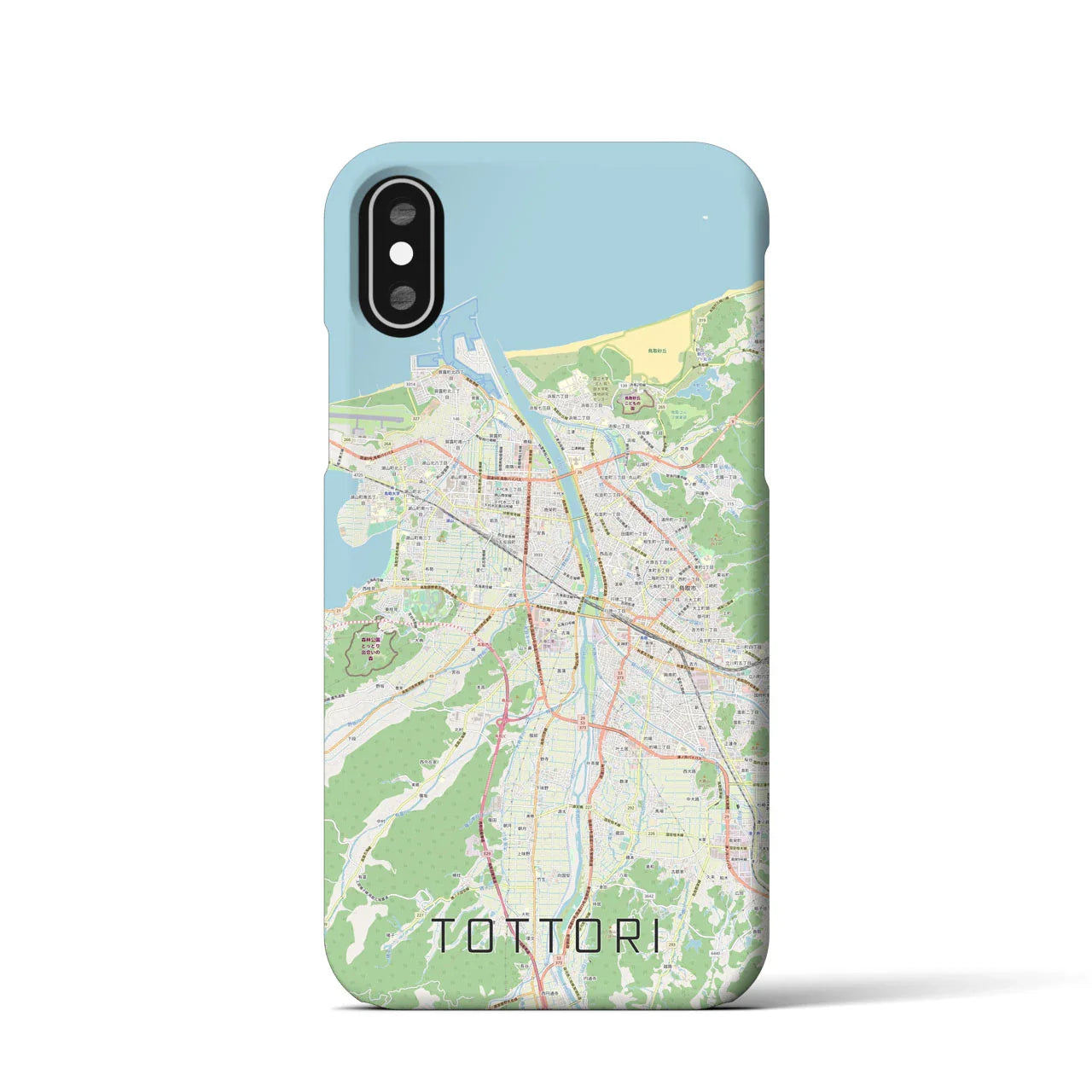 【鳥取（鳥取県）】地図柄iPhoneケース（バックカバータイプ）