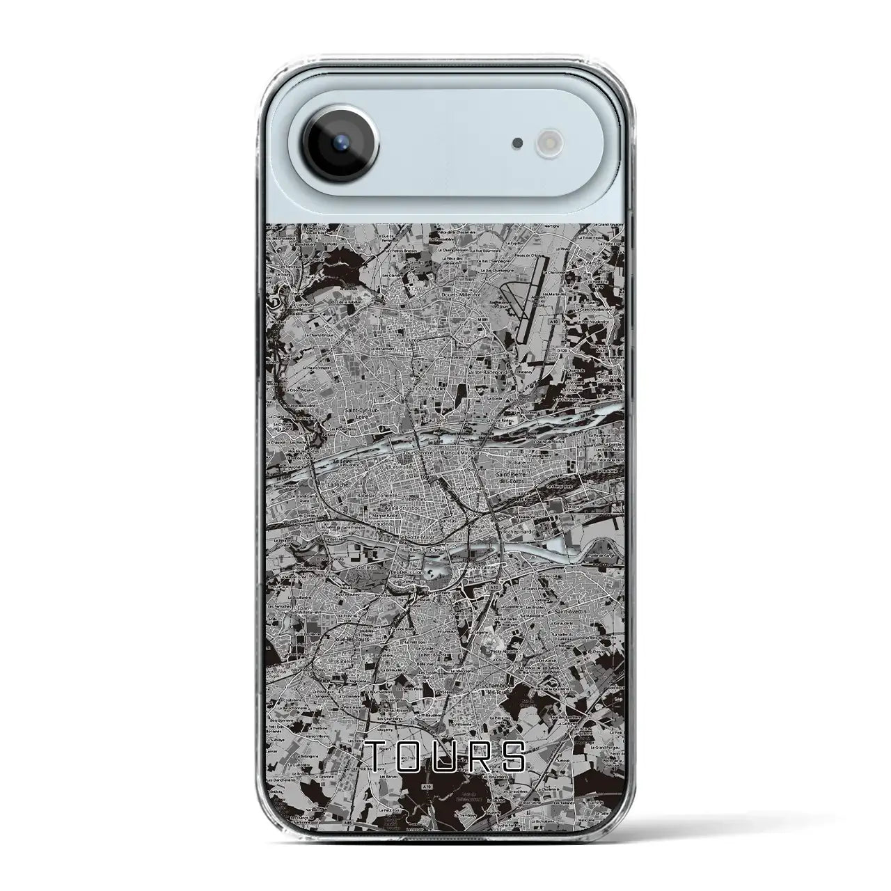 【トゥール（フランス）】地図柄iPhoneケース（クリアタイプ）