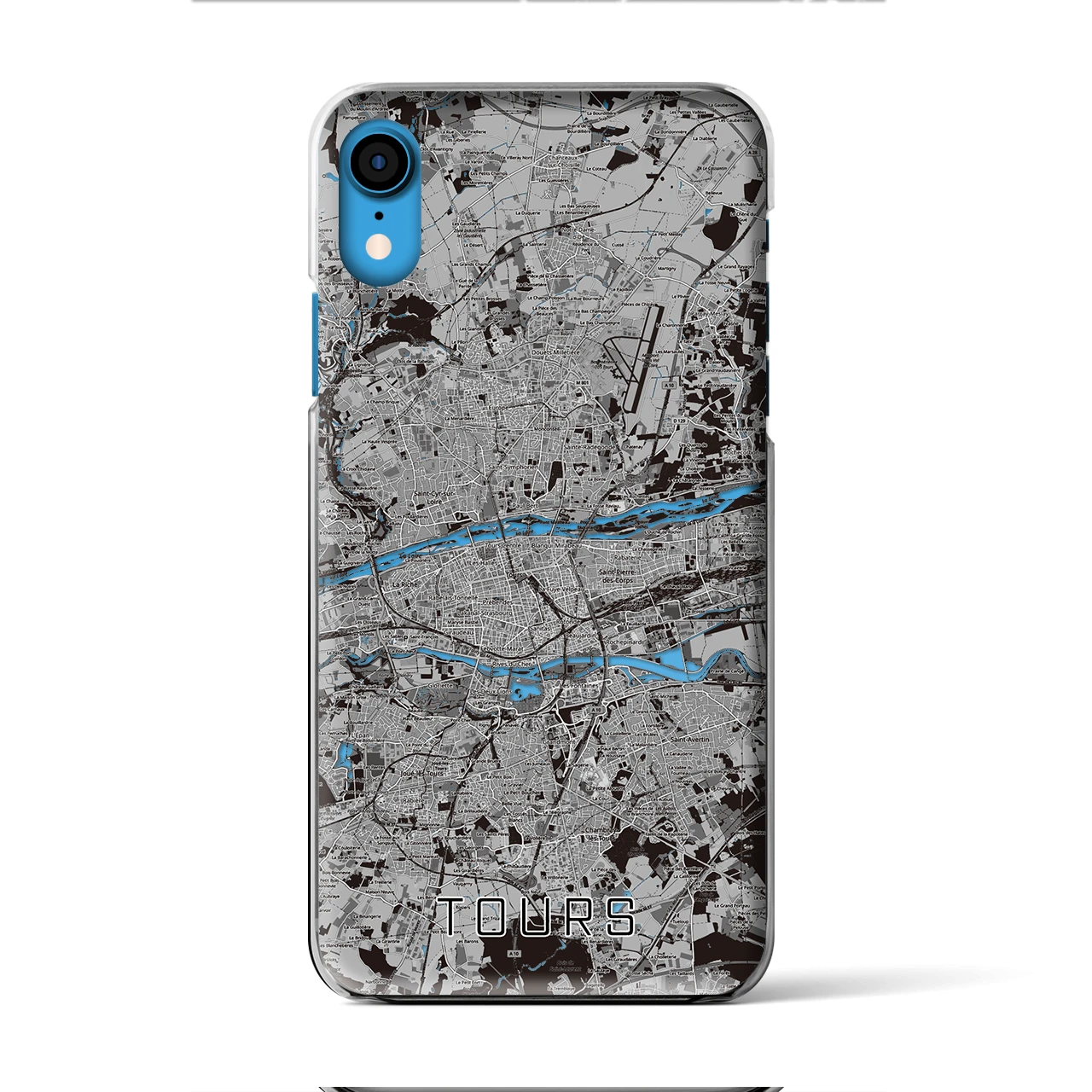 【トゥール（フランス）】地図柄iPhoneケース（クリアタイプ）