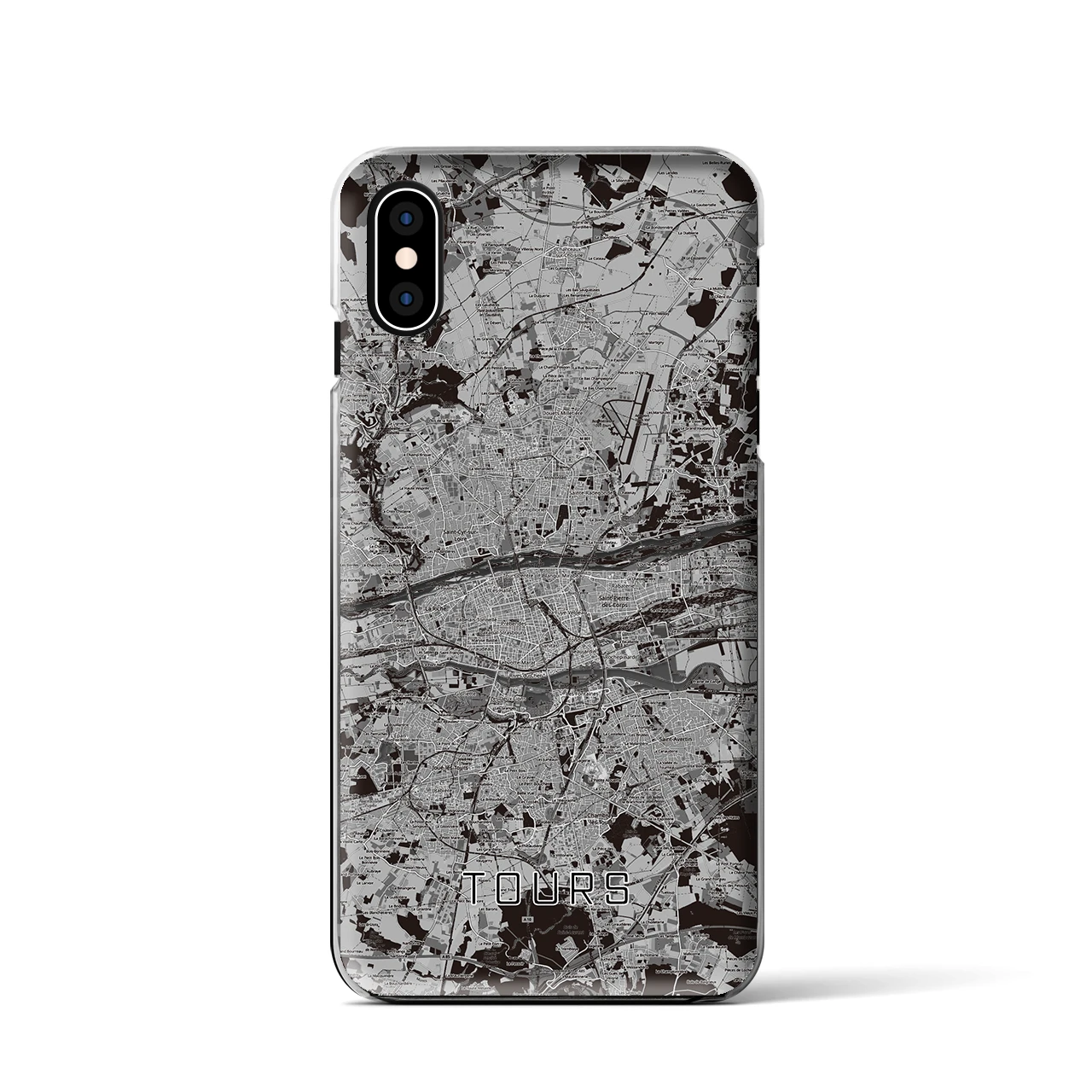 【トゥール（フランス）】地図柄iPhoneケース（クリアタイプ）