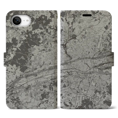 【トゥール（フランス）】地図柄iPhoneケース（手帳タイプ）