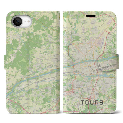 【トゥール（フランス）】地図柄iPhoneケース（手帳タイプ）