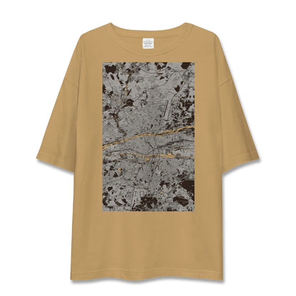 【トゥール（フランス）】地図柄ビッグシルエットTシャツ