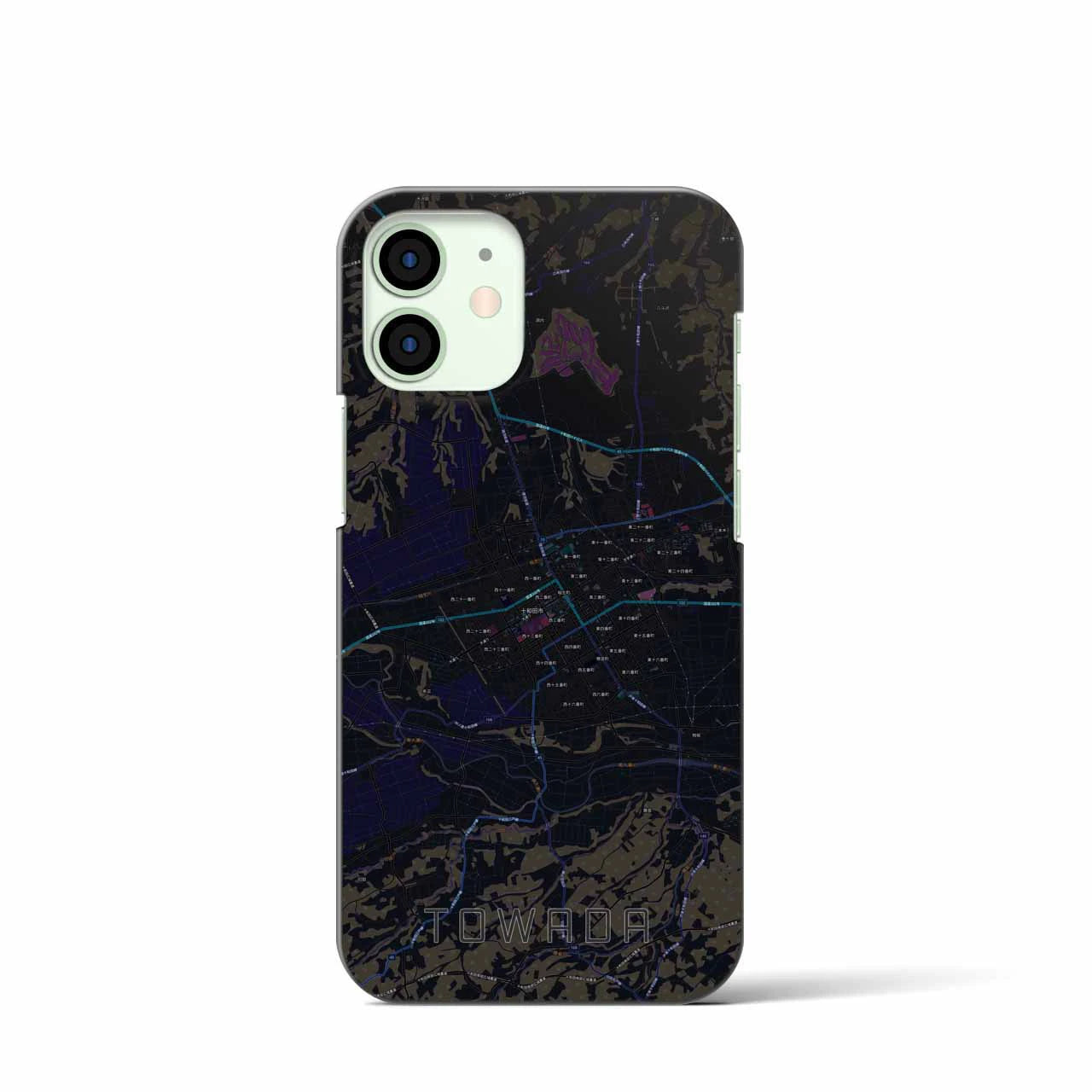 【十和田（青森県）】地図柄iPhoneケース（バックカバータイプ）