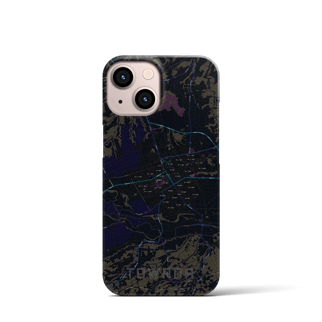 【十和田（青森県）】地図柄iPhoneケース（バックカバータイプ）