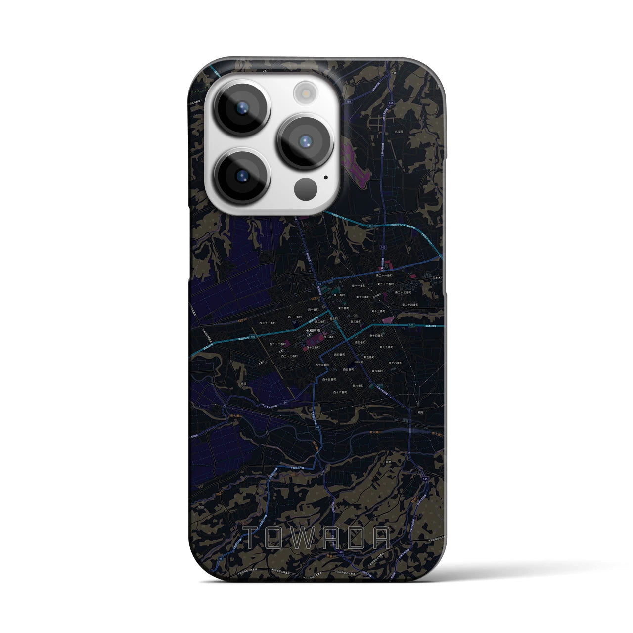 【十和田（青森県）】地図柄iPhoneケース（バックカバータイプ）
