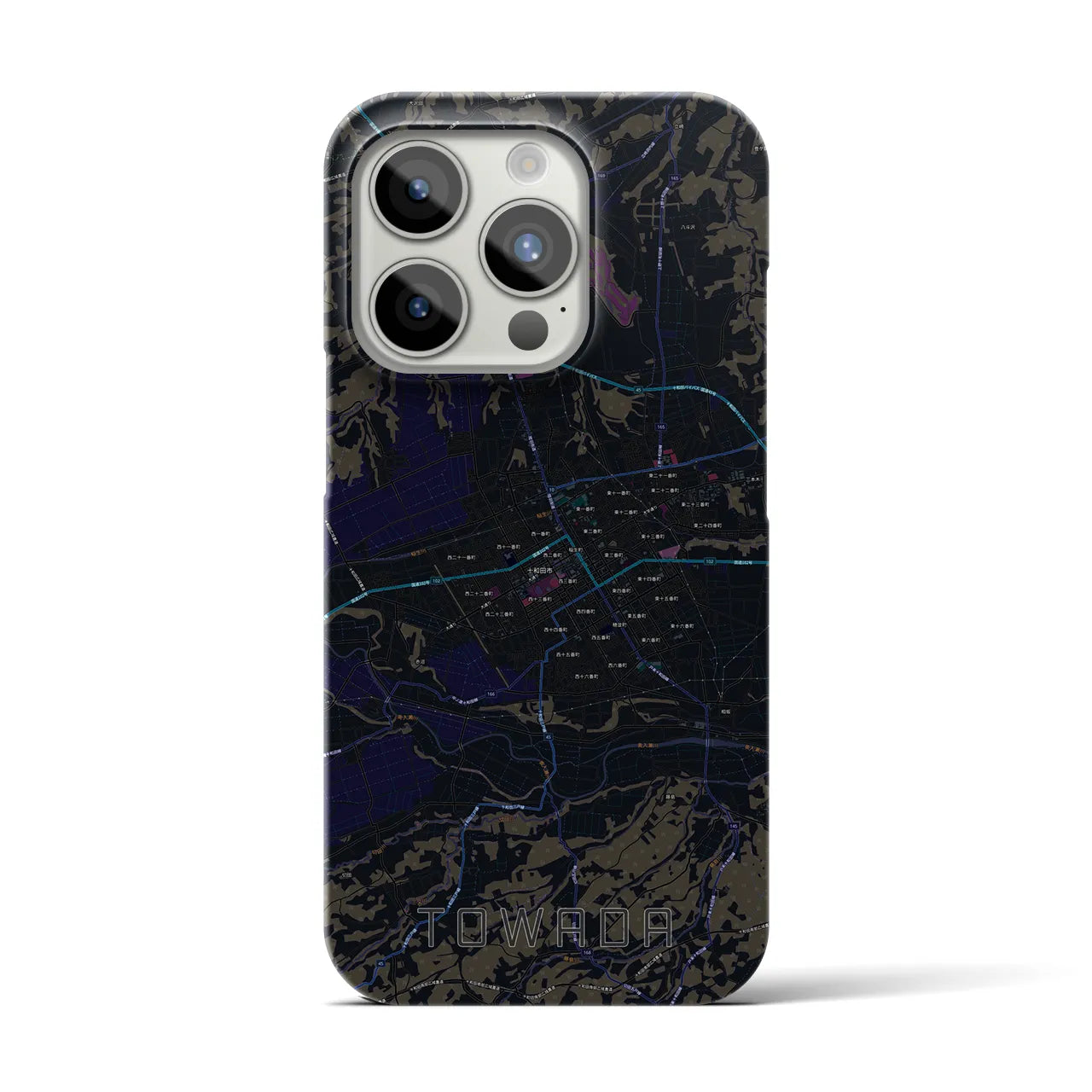 【十和田（青森県）】地図柄iPhoneケース（バックカバータイプ）