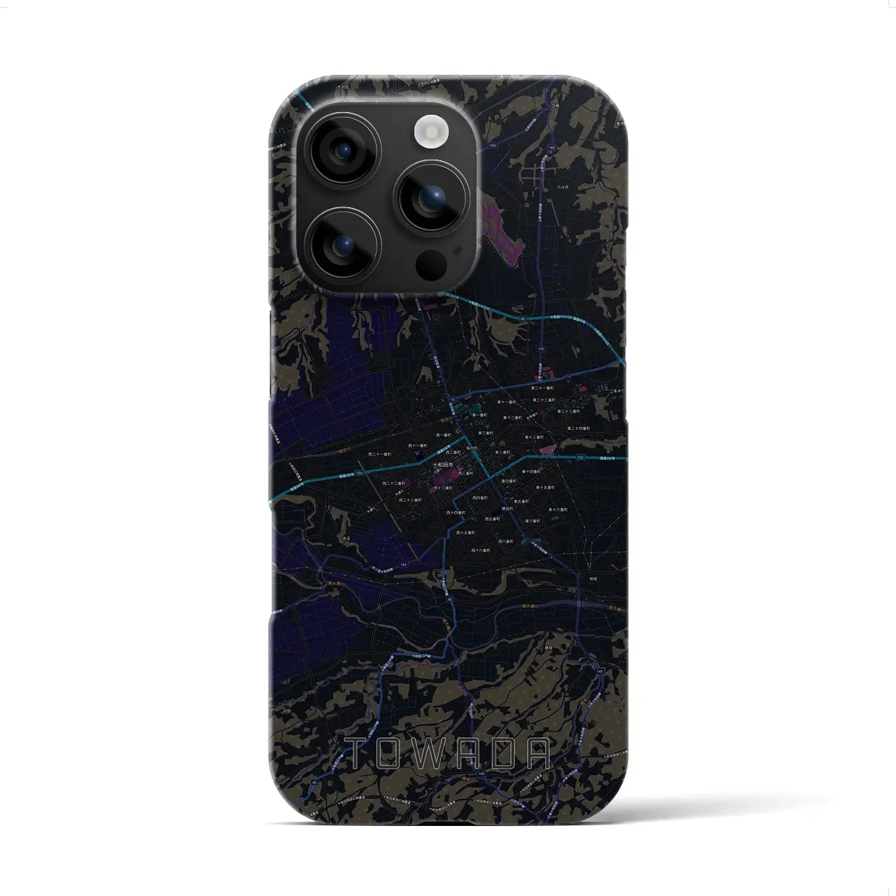 【十和田（青森県）】地図柄iPhoneケース（バックカバータイプ）