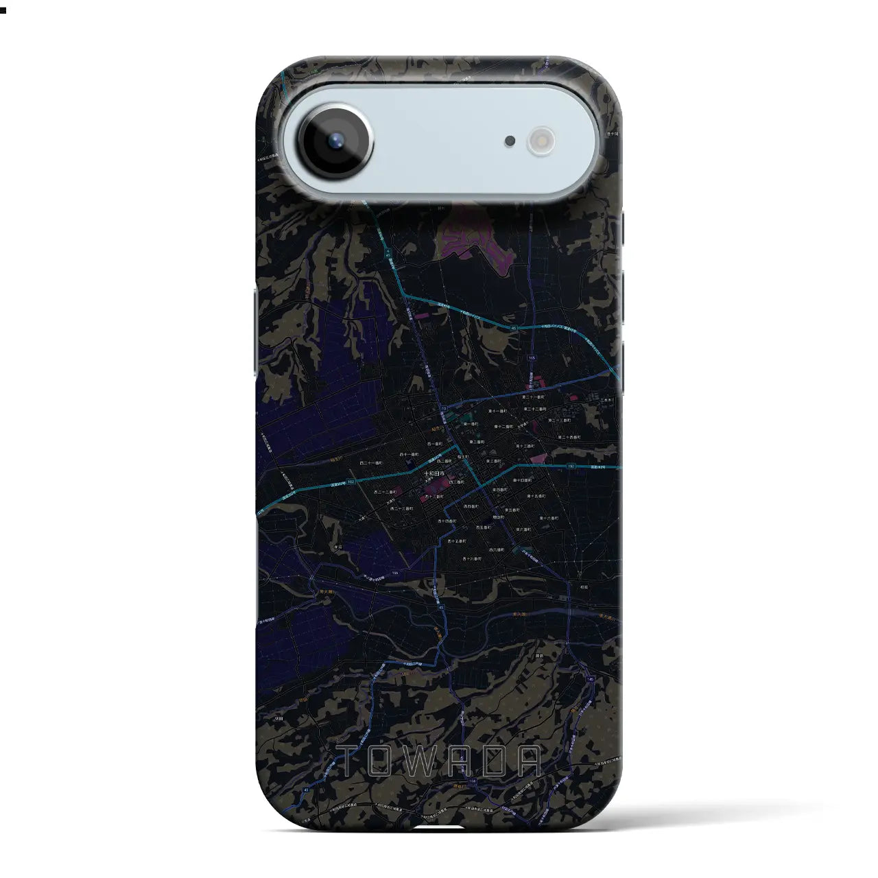 【十和田（青森県）】地図柄iPhoneケース（バックカバータイプ）