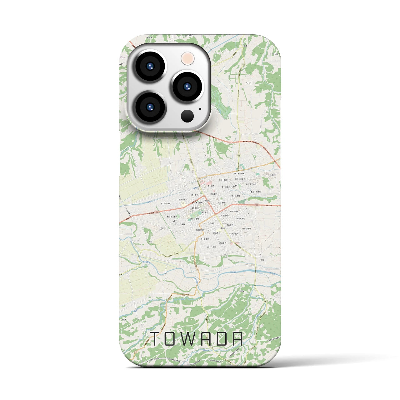 【十和田（青森県）】地図柄iPhoneケース（バックカバータイプ）