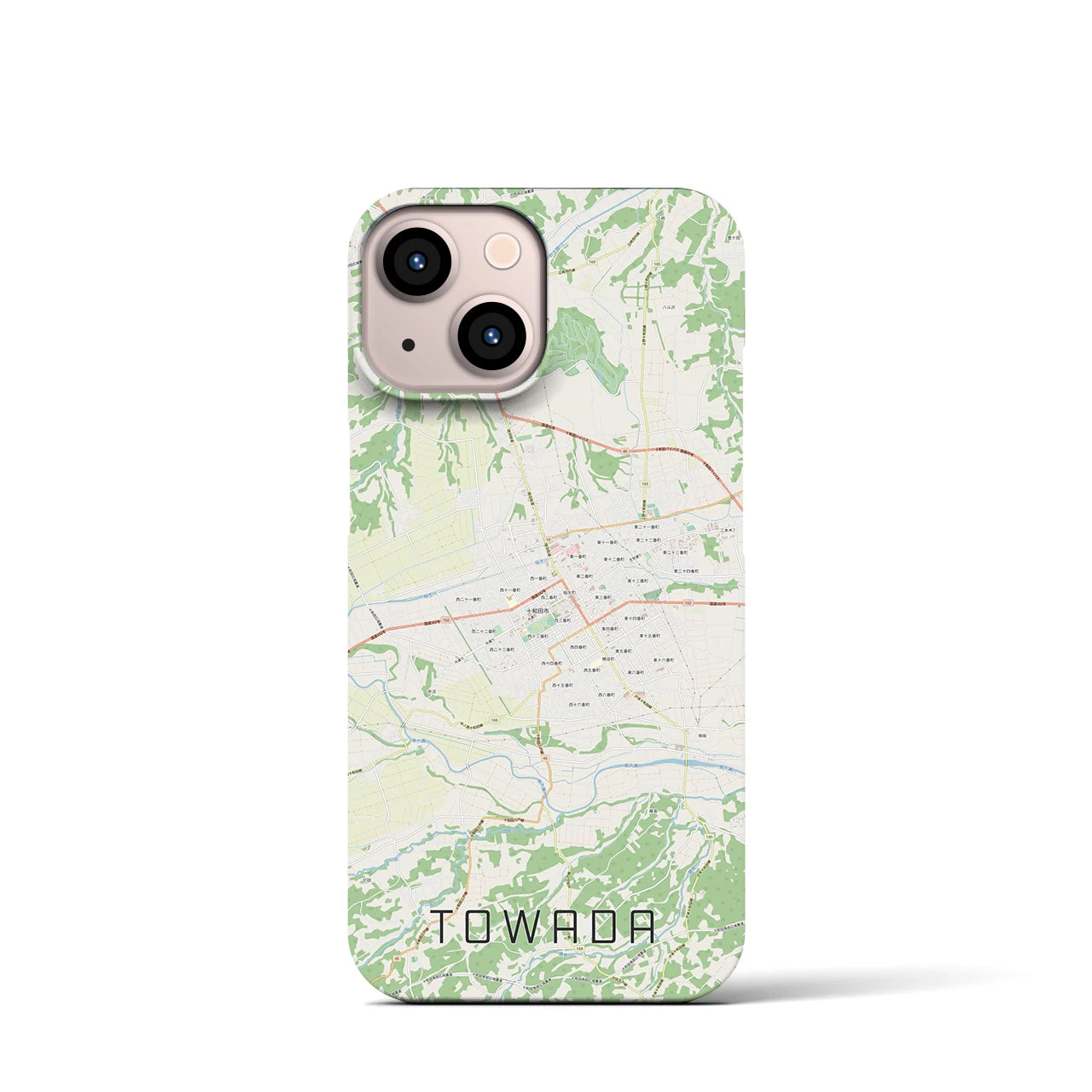 【十和田（青森県）】地図柄iPhoneケース（バックカバータイプ）