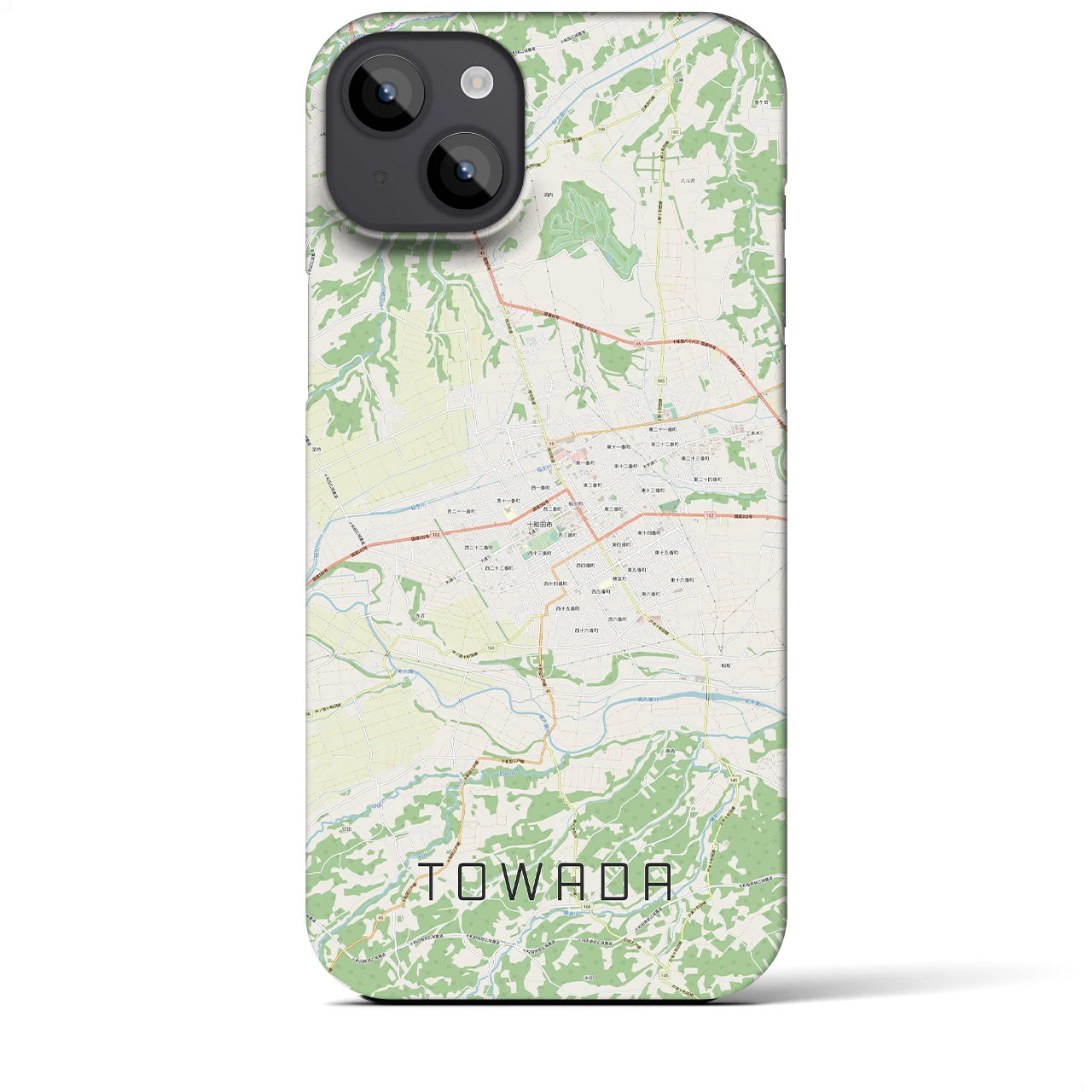 【十和田（青森県）】地図柄iPhoneケース（バックカバータイプ）