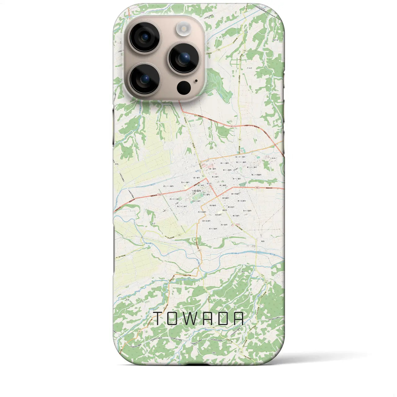 【十和田（青森県）】地図柄iPhoneケース（バックカバータイプ）