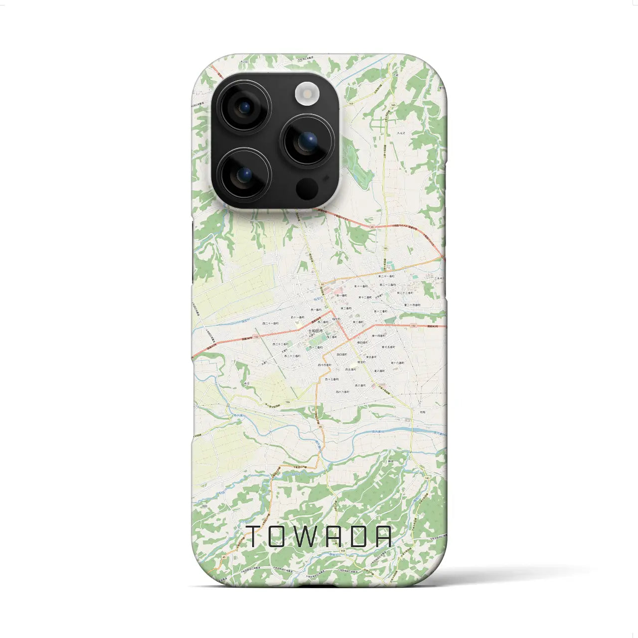 【十和田（青森県）】地図柄iPhoneケース（バックカバータイプ）