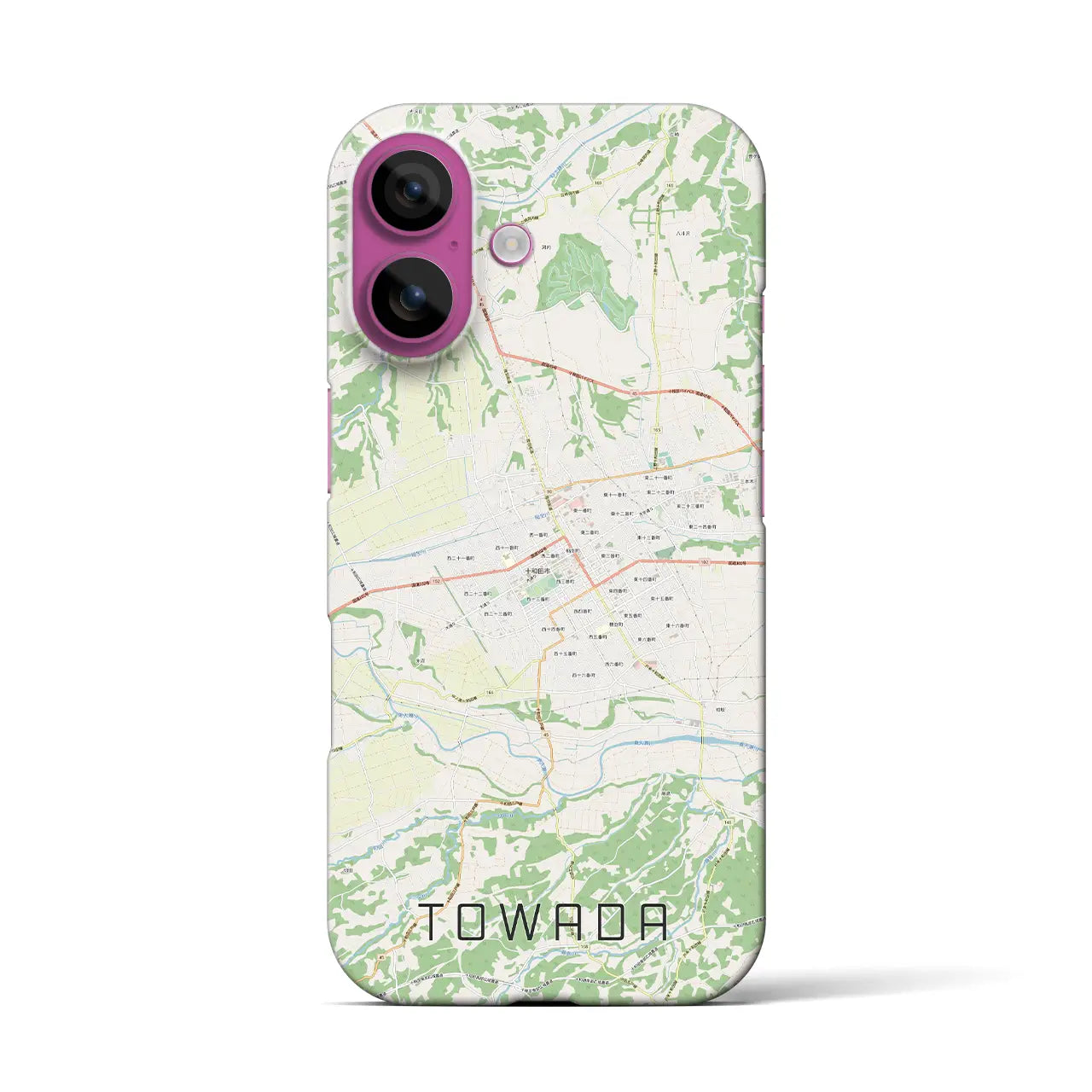 【十和田（青森県）】地図柄iPhoneケース（バックカバータイプ）