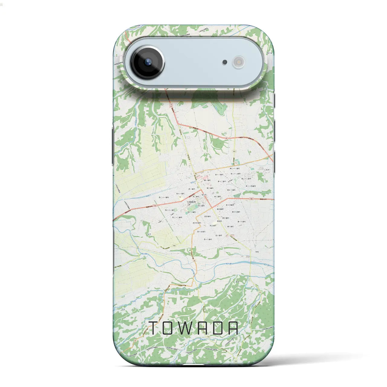 【十和田（青森県）】地図柄iPhoneケース（バックカバータイプ）