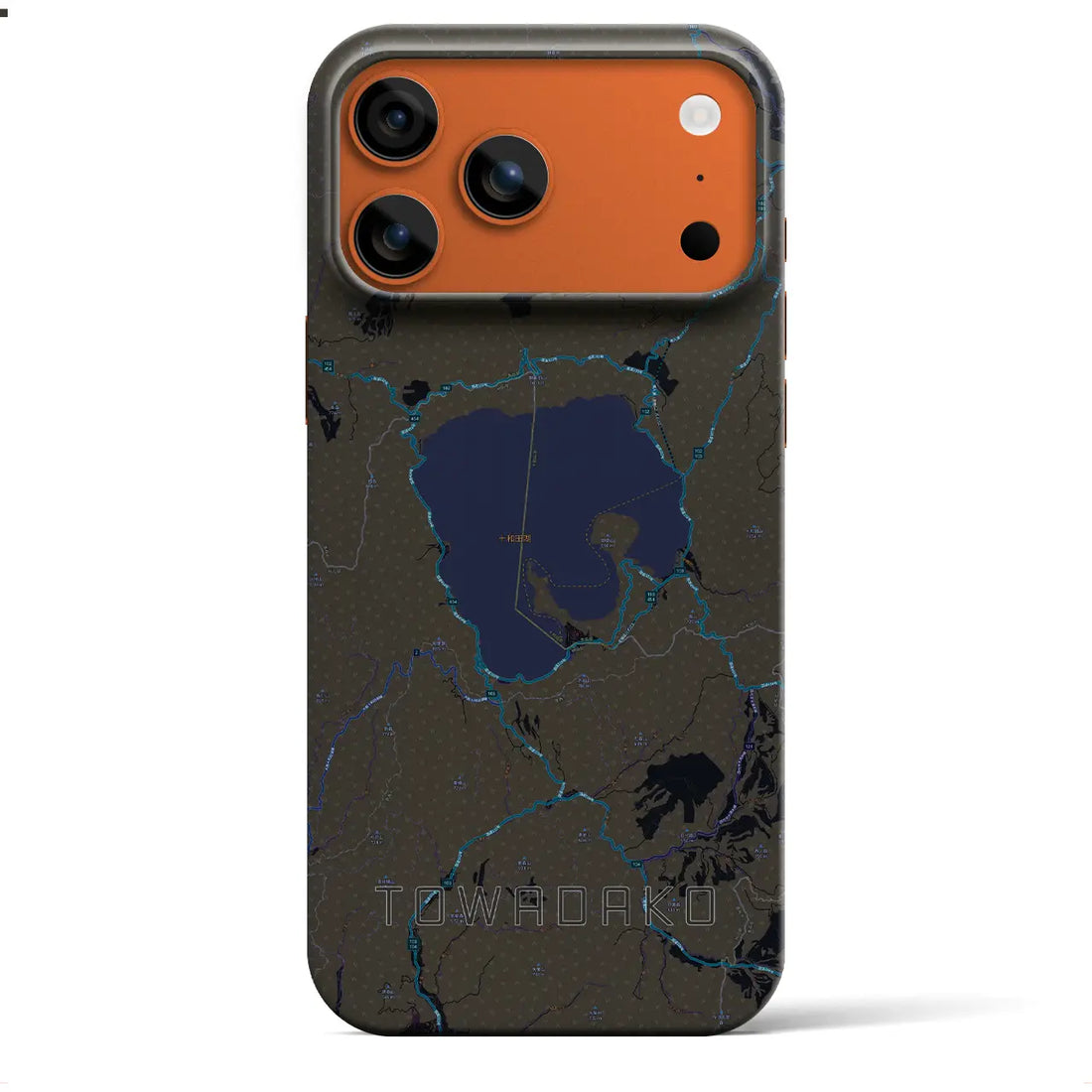 【十和田湖(青森県)】地図柄iPhoneケース(バックカバータイプ)