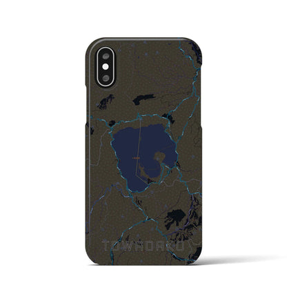 【十和田湖（青森県）】地図柄iPhoneケース（バックカバータイプ）