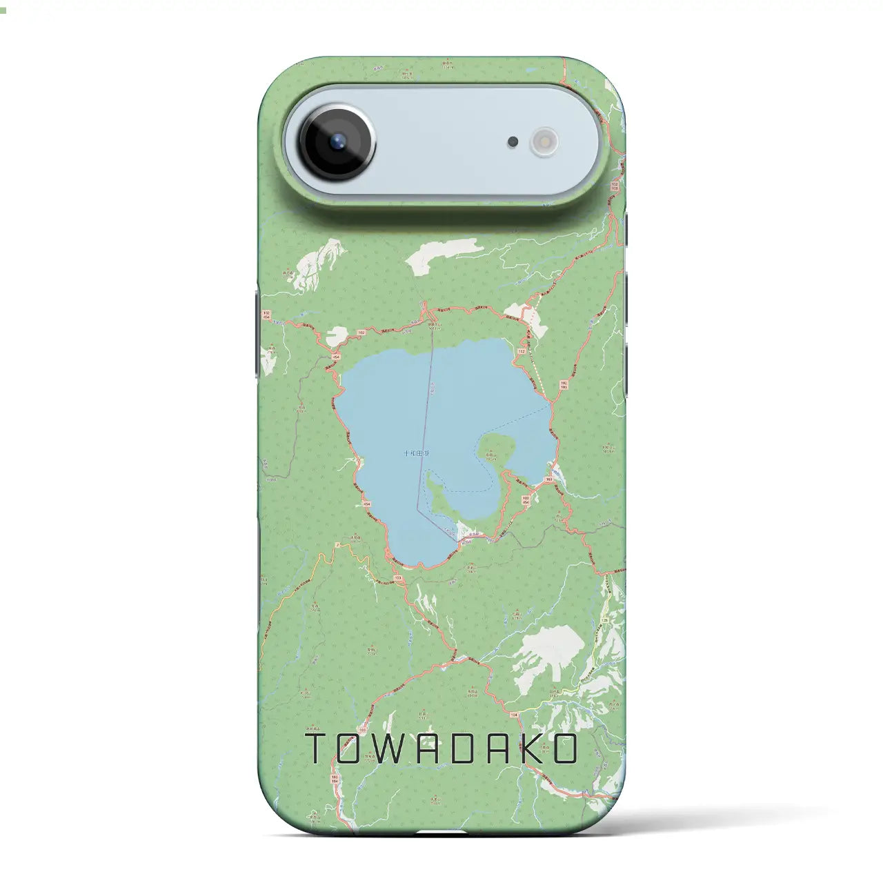 【十和田湖（青森県）】地図柄iPhoneケース（バックカバータイプ）