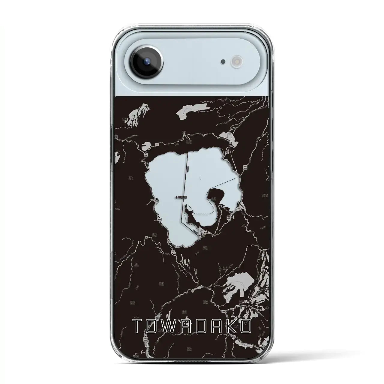【十和田湖（青森県）】地図柄iPhoneケース（クリアタイプ）
