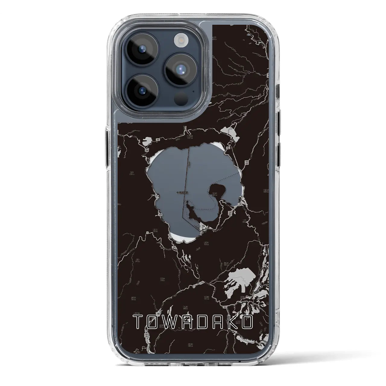 【十和田湖（青森県）】地図柄iPhoneケース（MagSafeタイプ）