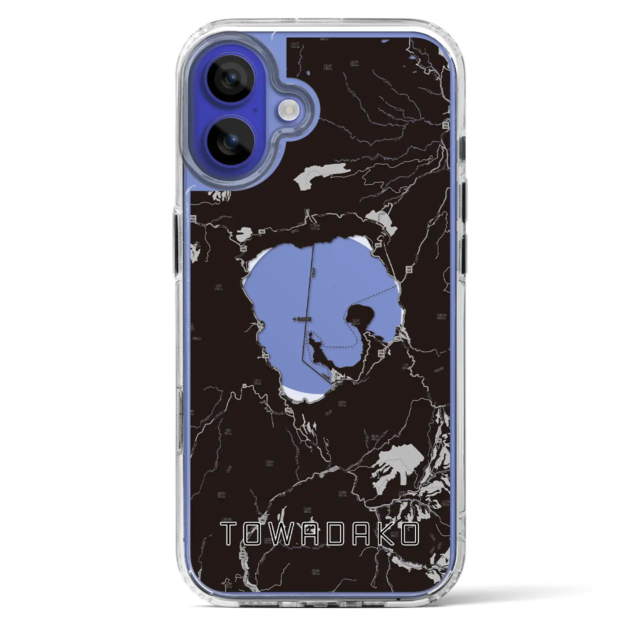 【十和田湖（青森県）】地図柄iPhoneケース（MagSafeタイプ）