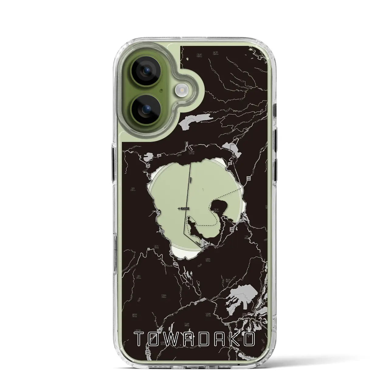 【十和田湖（青森県）】地図柄iPhoneケース（MagSafeタイプ）