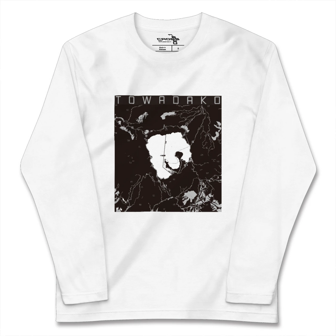 【十和田湖(青森県)】地図柄ロングスリーブTシャツ