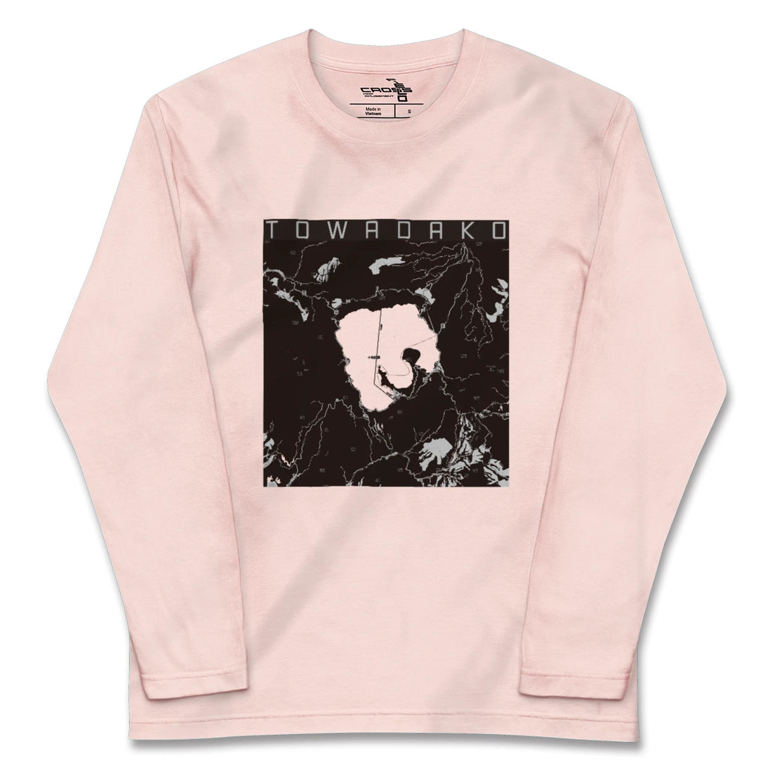 【十和田湖（青森県）】地図柄ロングスリーブTシャツ