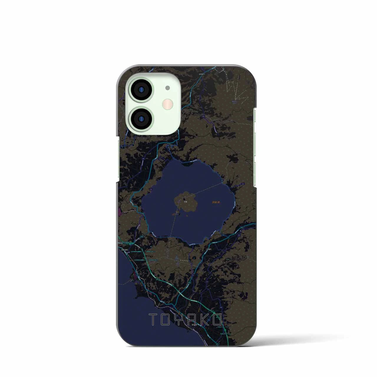 【洞爺湖（北海道）】地図柄iPhoneケース（バックカバータイプ）