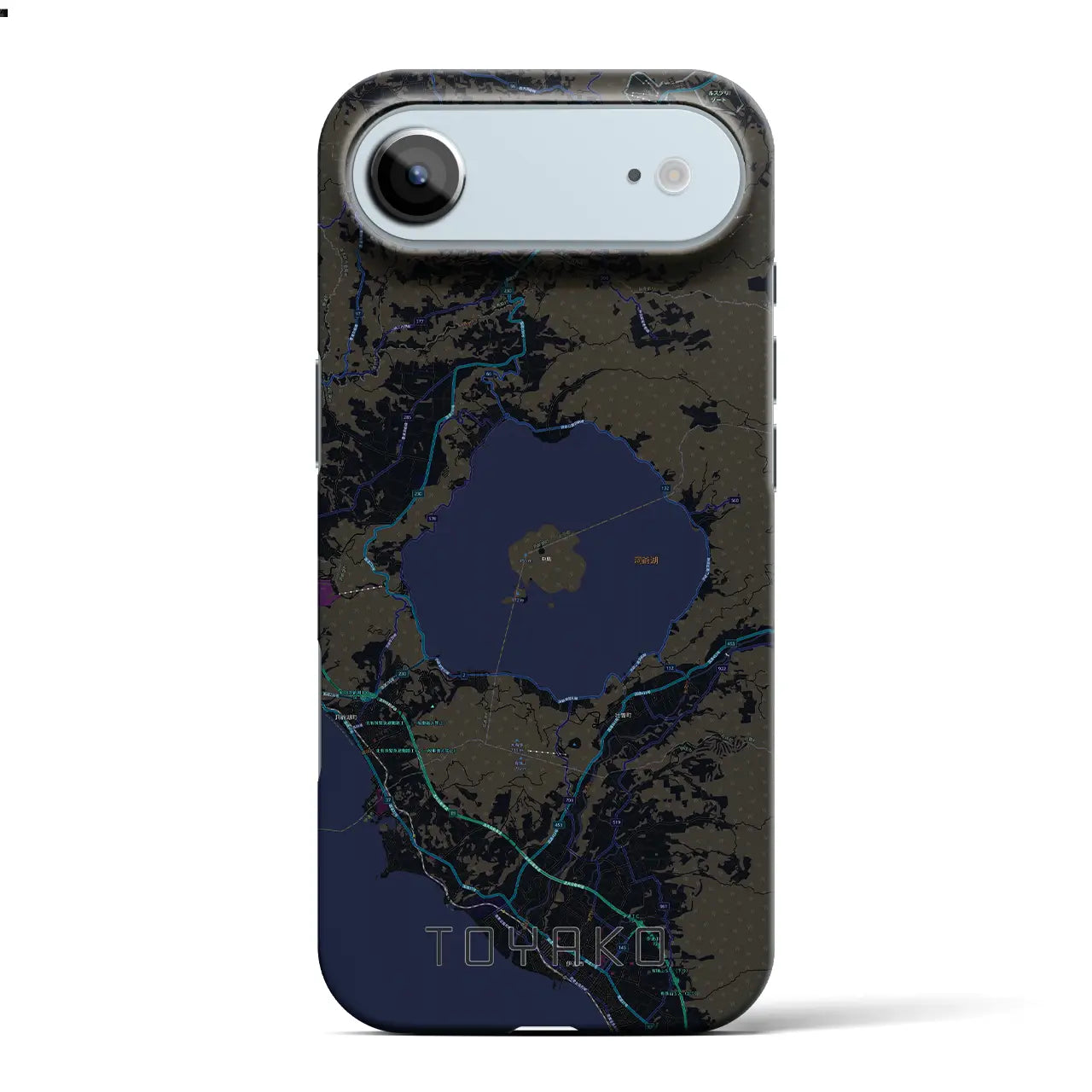 【洞爺湖（北海道）】地図柄iPhoneケース（バックカバータイプ）