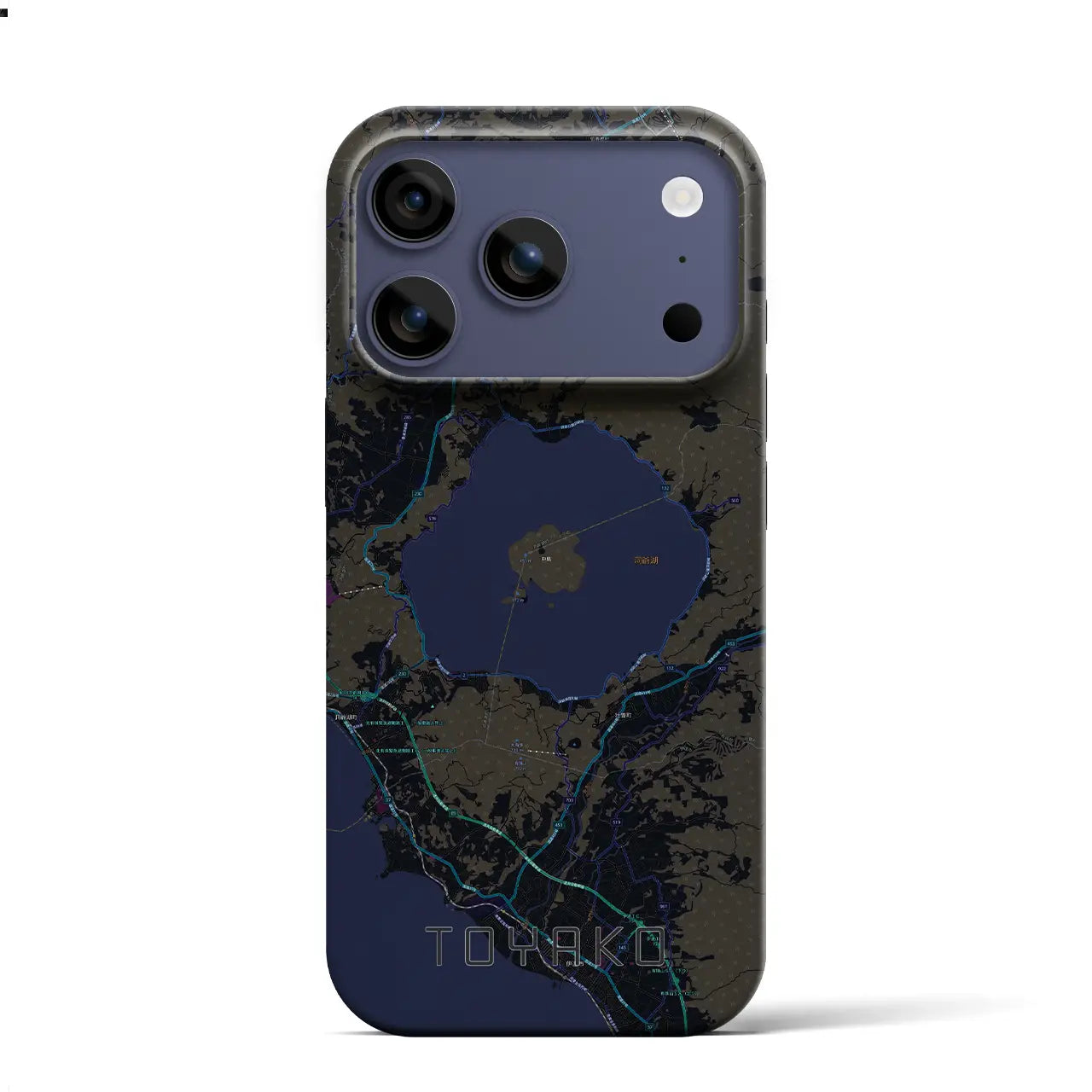 【洞爺湖（北海道）】地図柄iPhoneケース（バックカバータイプ）