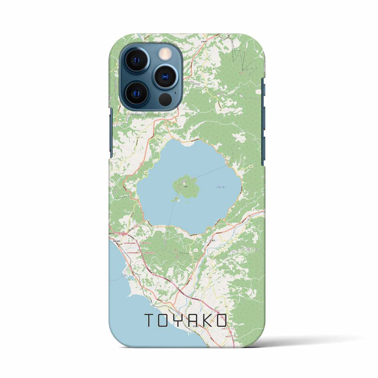 【洞爺湖（北海道）】地図柄iPhoneケース（バックカバータイプ）