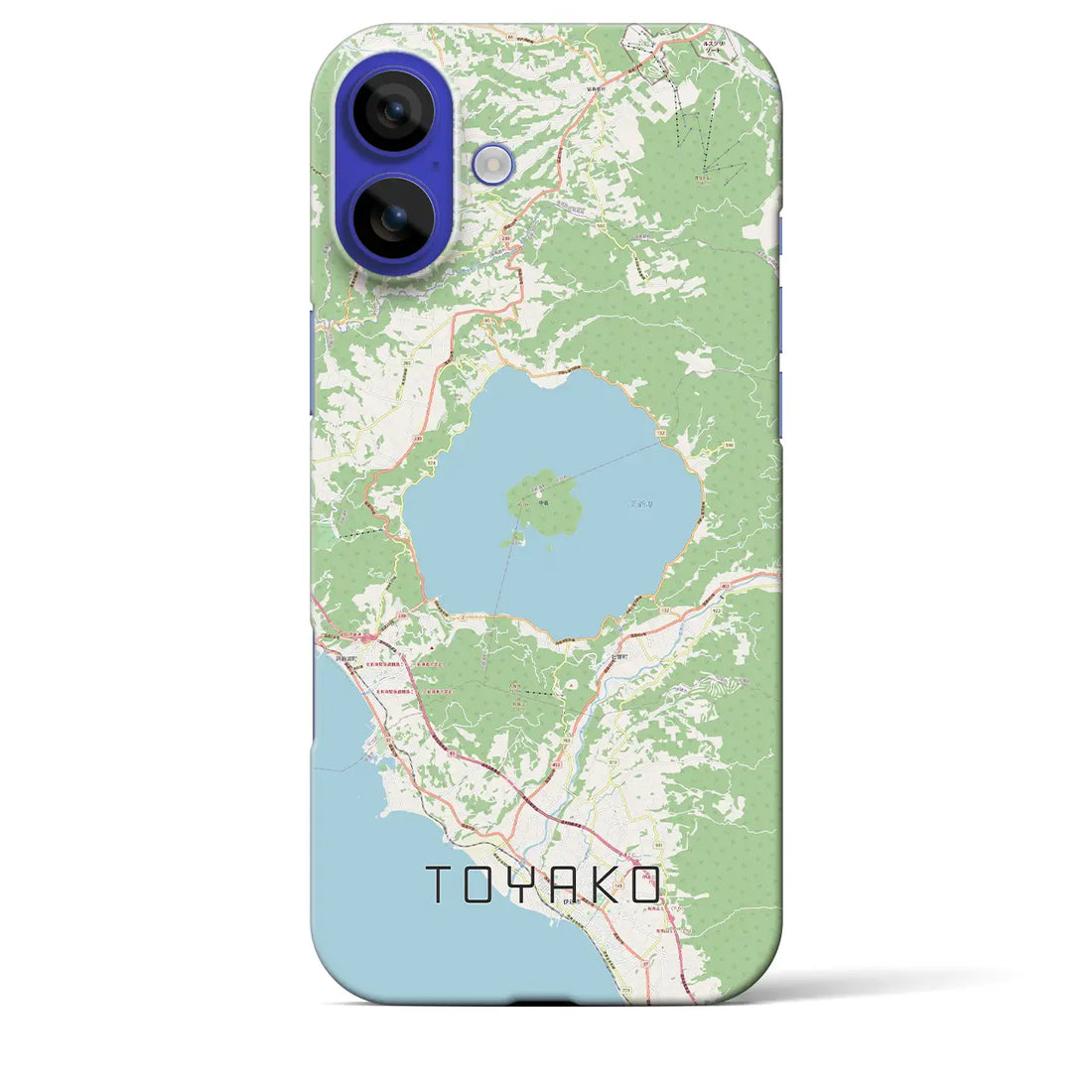 【洞爺湖(北海道)】地図柄iPhoneケース(バックカバータイプ)ナチュラル・iPhone 16 Pro Max 用