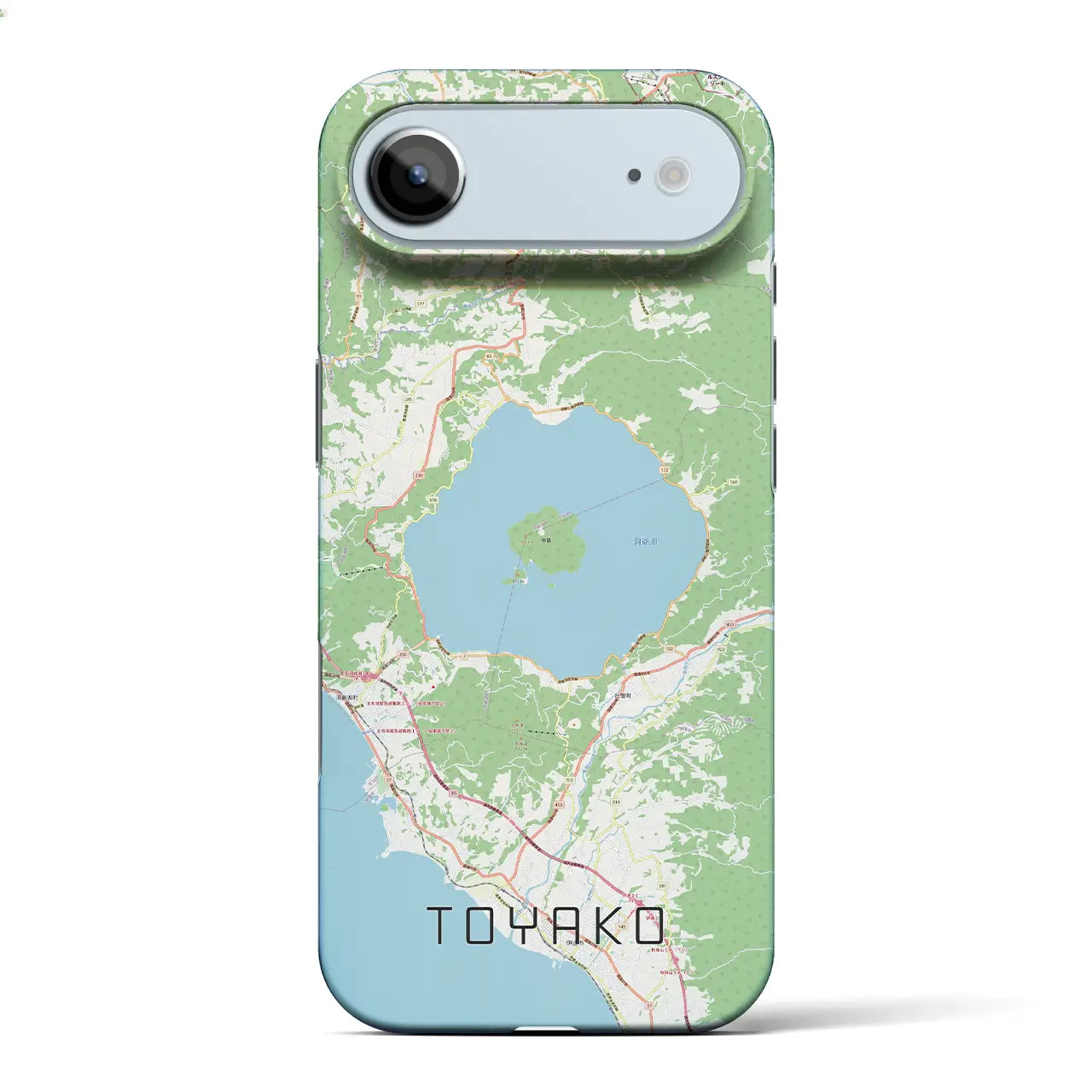 【洞爺湖（北海道）】地図柄iPhoneケース（バックカバータイプ）