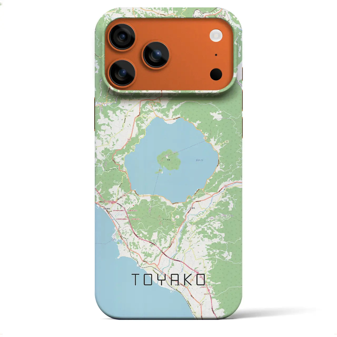 【洞爺湖（北海道）】地図柄iPhoneケース（バックカバータイプ）