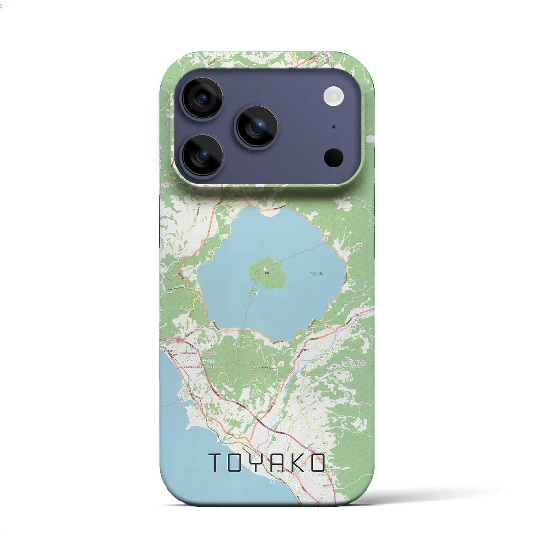 【洞爺湖(北海道)】地図柄iPhoneケース(バックカバータイプ)ナチュラル・iPhone 17 Pro Max 用