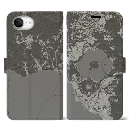 【洞爺湖（北海道）】地図柄iPhoneケース（手帳タイプ）