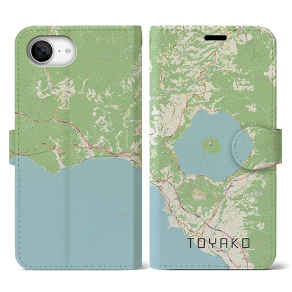 【洞爺湖（北海道）】地図柄iPhoneケース（手帳タイプ）