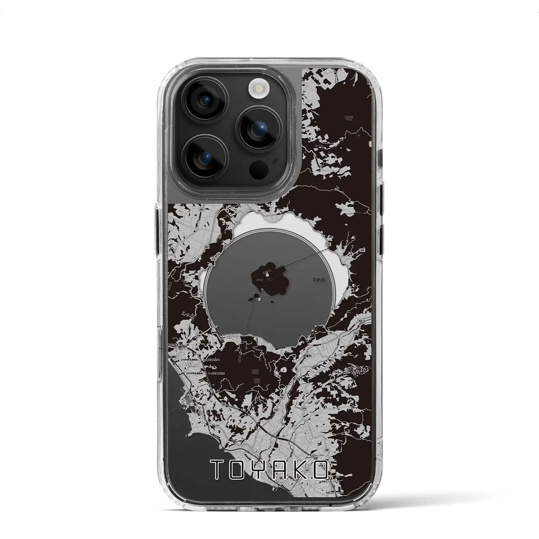 【洞爺湖（北海道）】地図柄iPhoneケース（MagSafeタイプ）