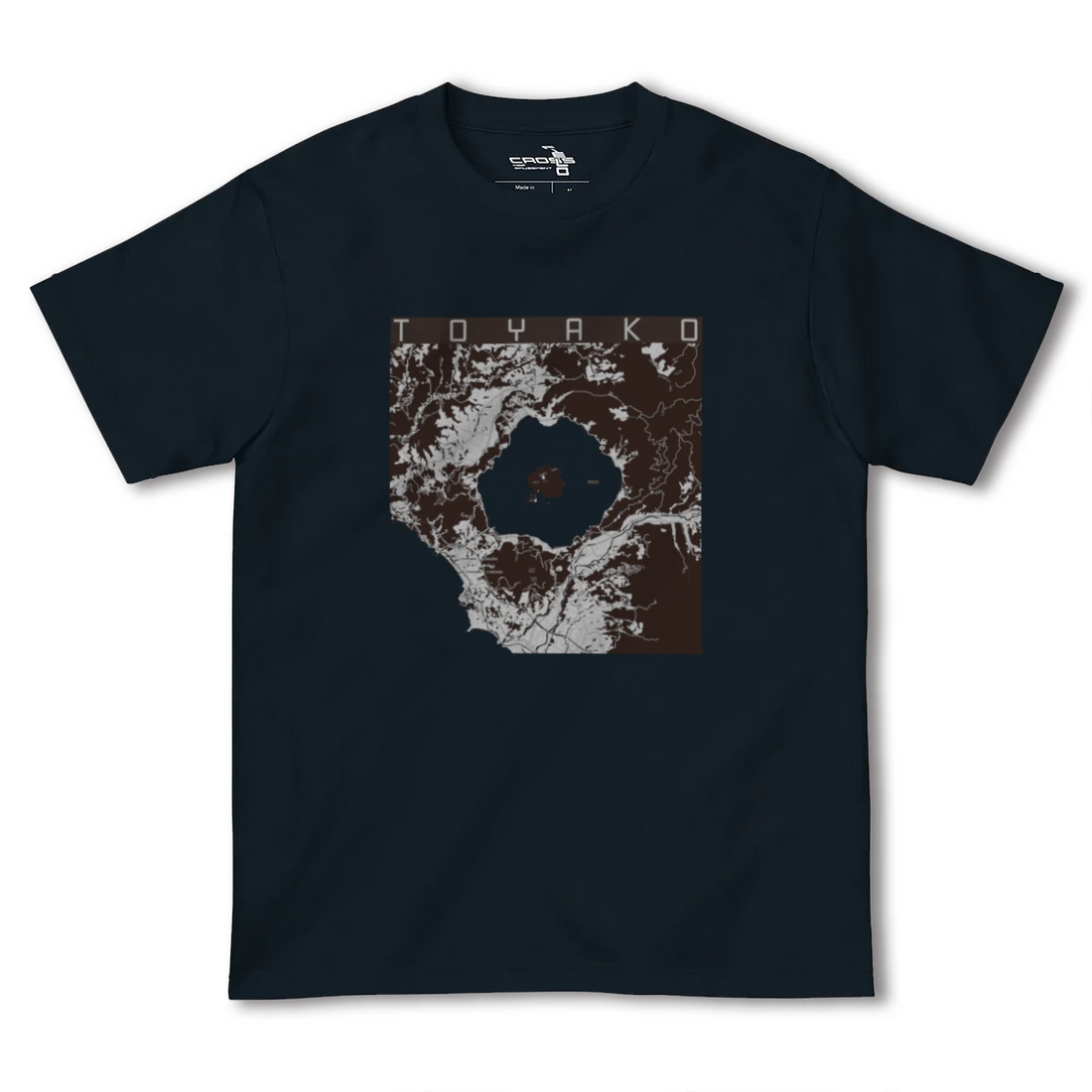 【洞爺湖(北海道)】地図柄ヘビーウェイトTシャツ