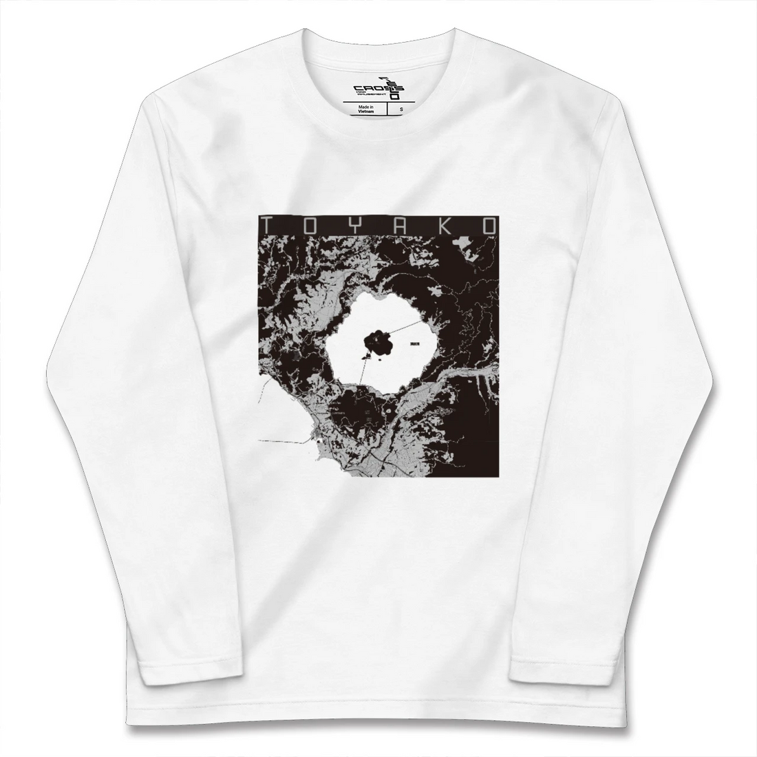 【洞爺湖(北海道)】地図柄ロングスリーブTシャツ