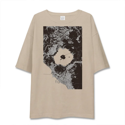 【洞爺湖（北海道）】地図柄ビッグシルエットTシャツ