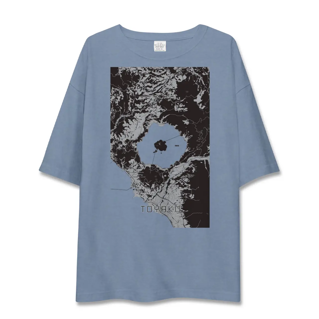 【洞爺湖（北海道）】地図柄ビッグシルエットTシャツ