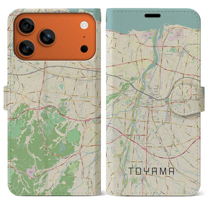 【富山（富山県）】地図柄iPhoneケース（手帳タイプ）