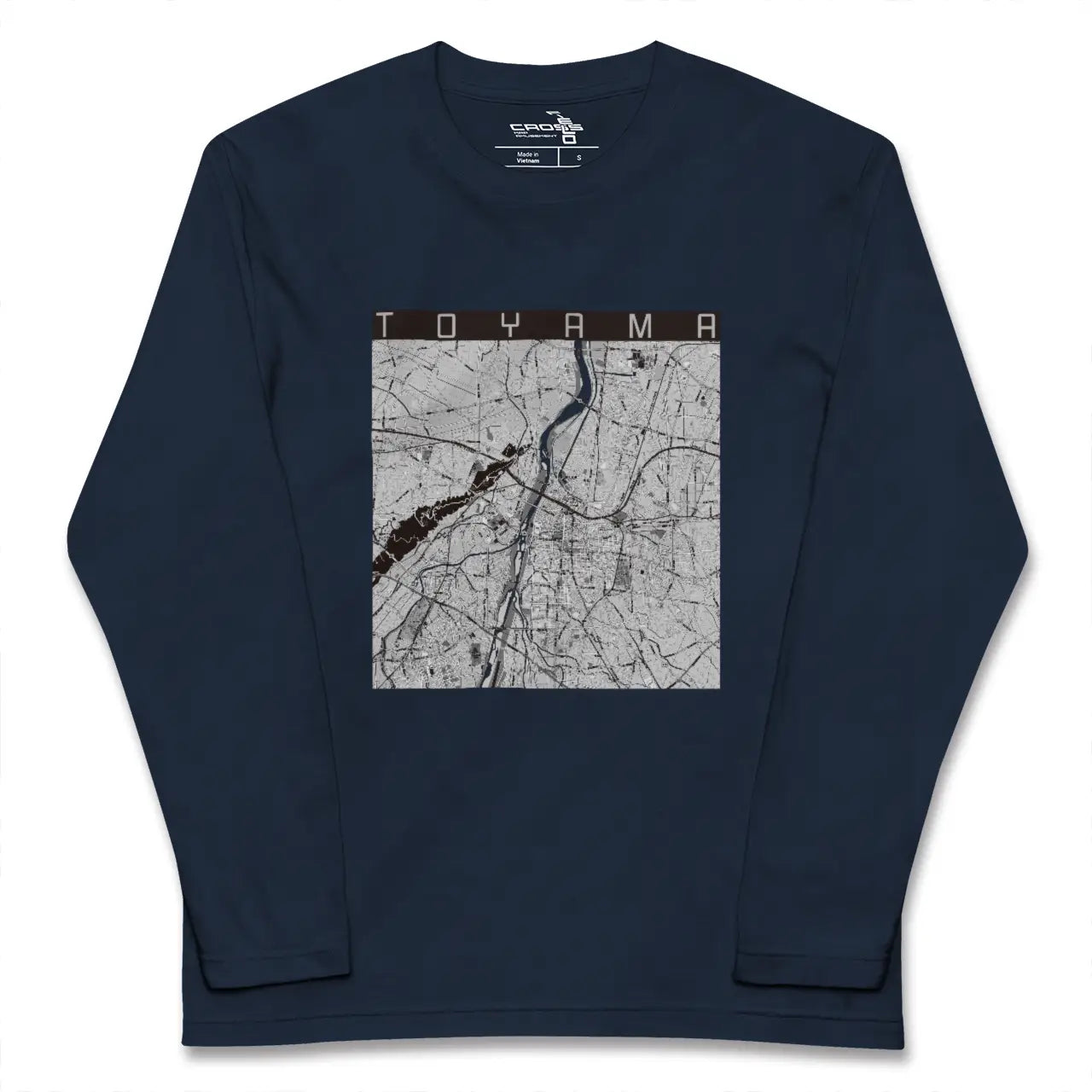 【富山（富山県）】地図柄ロングスリーブTシャツ