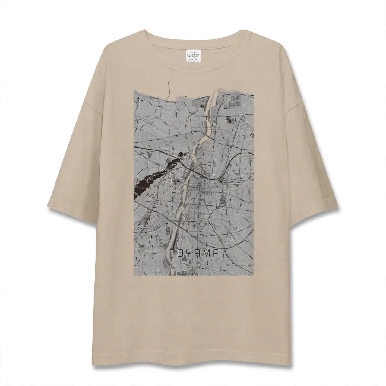 【富山（富山県）】地図柄ビッグシルエットTシャツ