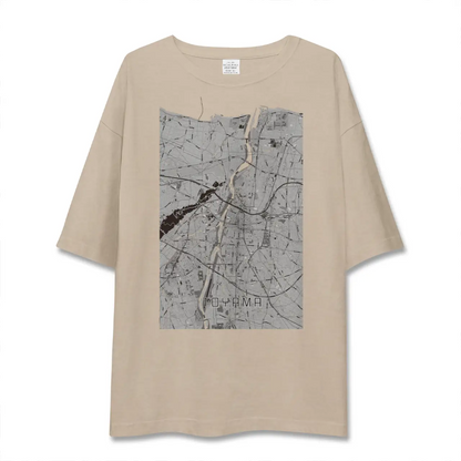 【富山（富山県）】地図柄ビッグシルエットTシャツ
