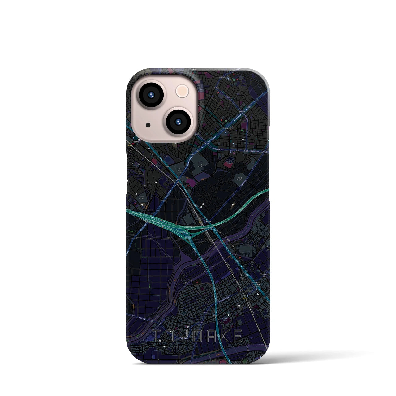 【豊明（愛知県）】地図柄iPhoneケース（バックカバータイプ）